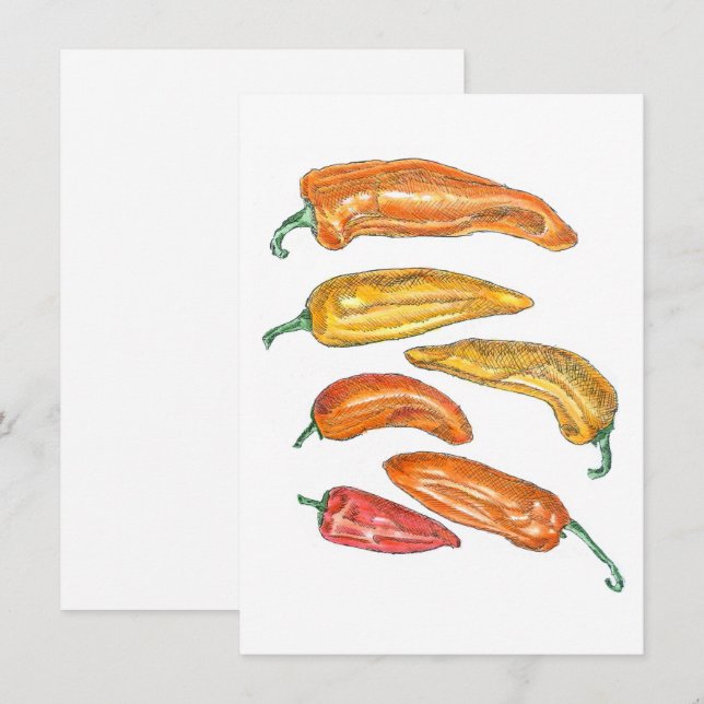 Convites Pimentões Doces (Frente/Verso)