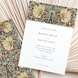 Convites Pimpernel Elegant Floral Art Nouveau Casamento