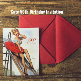 Convites Pin Up Sedutora na Festa de 50º Aniversário de Sli
