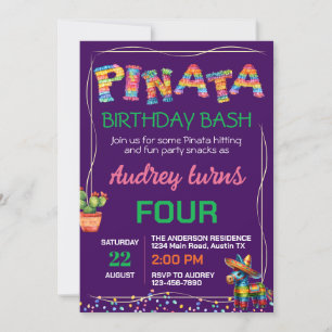 Convites Pinata Birthday Bash