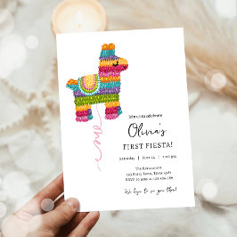 Convites Piñata Llama Garota Fiesta e Divertida Primeiro An