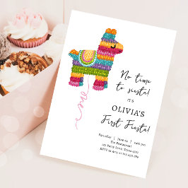 Convites Piñata Llama Garota Fiesta e Divertida Primeiro An
