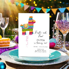 Convites Piñata Llama Garota Fiesta e Divertida Primeiro An