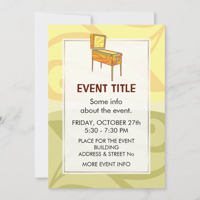 Convites Pinball Machine (Verso)