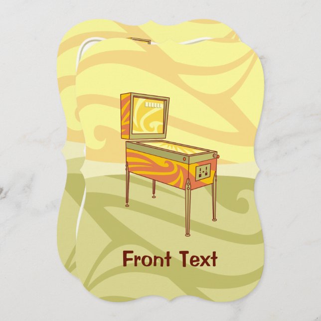 Convites Pinball Machine (Frente/Verso)