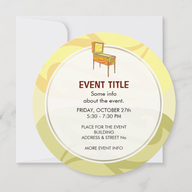 Convites Pinball Machine (Verso)