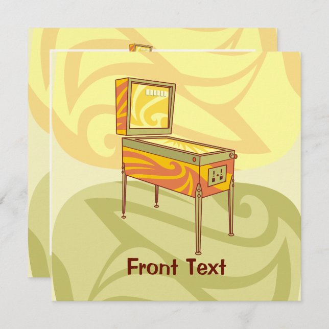 Convites Pinball Machine (Frente/Verso)