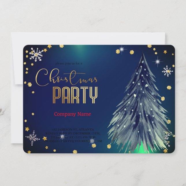 Convites Pinças de Natal Magnéticas Elegantes Festivas (Frente)
