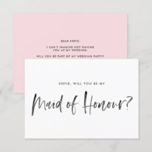 Convites Pincel Cor-De-Rosa Você Será Minha Madrinha de c