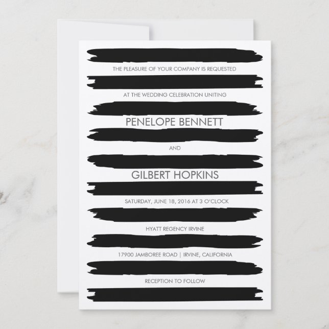 Convites Pincel Moderno Invoca Casamento (Frente)