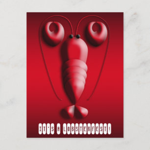 Convites Pincers Coração-Dados forma de Lobsterfest lagos