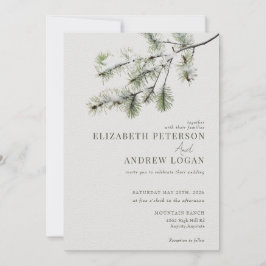 Convites Pine Branch | Casamento de Floresta de Inverno