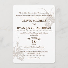 Convites Pine Cone Silhouette Wedding