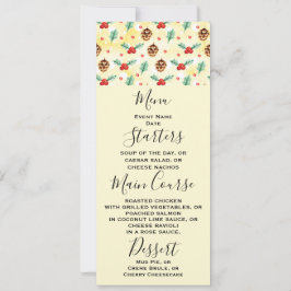 Convites Pine Cones e Holly Natal Patterno