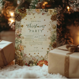 Convites Pine Elegance de inverno de Natal