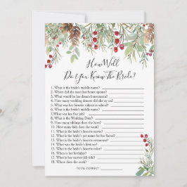 Convites Pine Greenery, como você conhece o jogo da noiva?