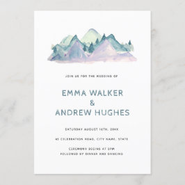 Convites Pine Tree Mountain Nature Woodland Casamento Verde