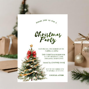 Convites Pine Tree Red Arco Stars Green Christmas