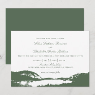 Convites Pine Verde e Lago Montanha   Casamento