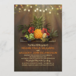 Convites Pineapple Tropical String Lights Beach Weding