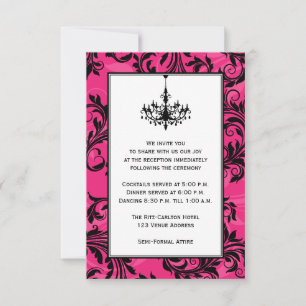 Convites Pingente de Casamento com Rolos de Cristal Rosa Pr