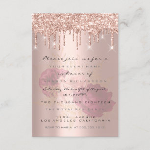 Convites Pingo de Brilho Rosa Dourado  Noivado Sweet 16 Mar