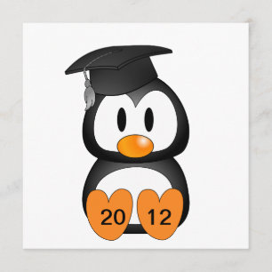 Convites Pinguim customizável da graduação