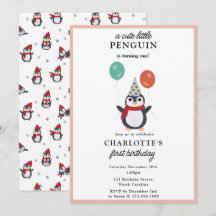 Pinguins Cachorros Crianças de inverno Aniversário