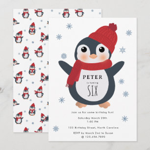 Convites Pinguins Cutes Pássaros Invernos Aves Árcticas Ani