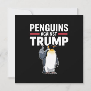 Convites Pinguins de Asas Levantadas Resistem Contra Trump