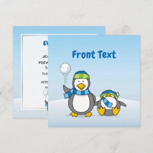 Convites Pinguins de neve