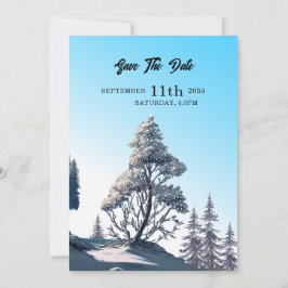 Convites Pinheira-aquarela de inverno design