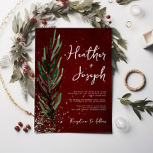 Pinheiro de inverno e Casamento Festivo Dourado de