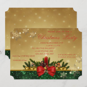 Convites Pinheiro, festa de Natal de Vermelho Vela,