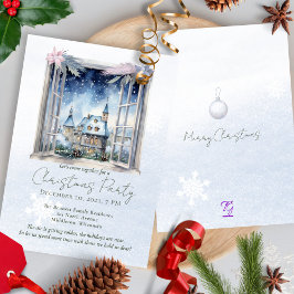 Convites Pinheiros de inverno Floresta de Aquarela Natal