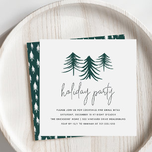 Convites Pinheiros Desenhados   Feriado Moderno