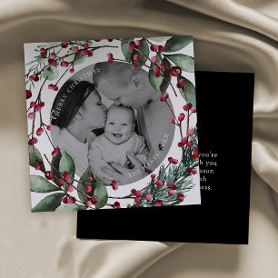 Convites Pinheiros e Berries de Fora de Natal Negro