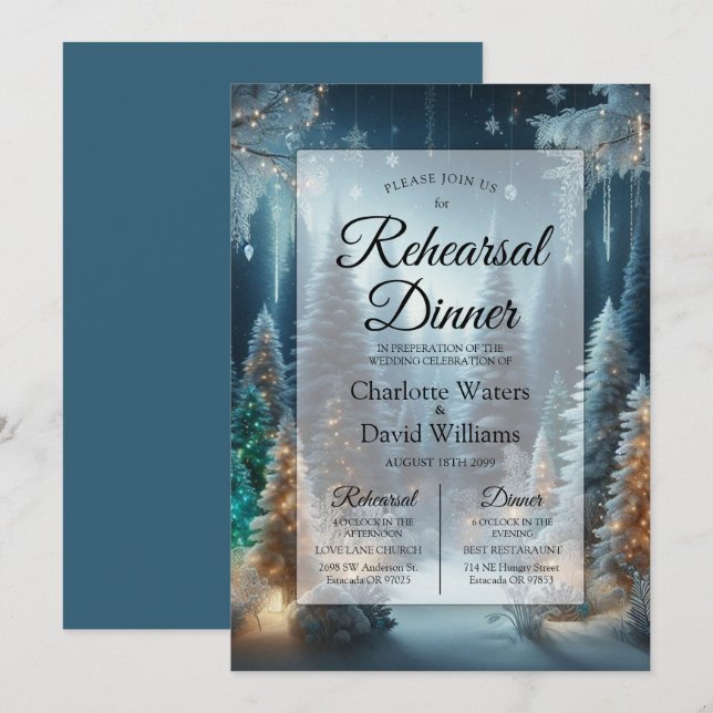 Convites Pinheiros foscos no Janto de ensaio do brilho do i (Frente/Verso)