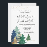 Convites Pinheiros Roxos Verdes Dourados Todos Em Um Casame<br><div class="desc">Férias de inverno, todas num convite para o casamento cristão, retrata um design de aquarela rústica, incluindo pinheiro verde, roxo e dourado enquadrados com salpicos de ouro. Apresenta uma introdução inspiradora, "Deus levou duas vidas a enveredar por um caminho." O verso inclui detalhes para sua recepção, RSVP, hotel e site...</div>