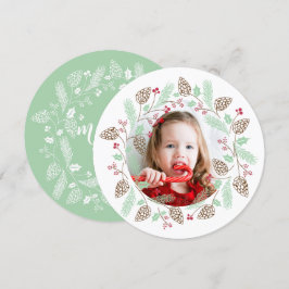 Convites Pinho Vermelho e Verde Inverno e Terra de Natal Ho