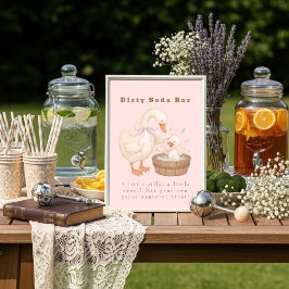 Convites Pink A Silly Goose Dirty Soda Bar Sign