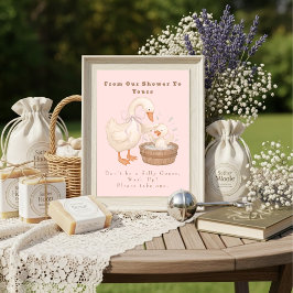 Convites Pink A Silly Goose From Our Shower To Yours Sign