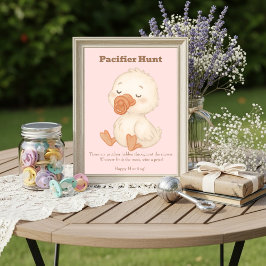Convites Pink A Silly Goose Pacifier Hunt Baby Shower  