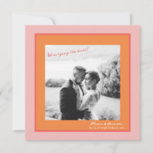 Pink and Orange Summer Wedding Save the Date