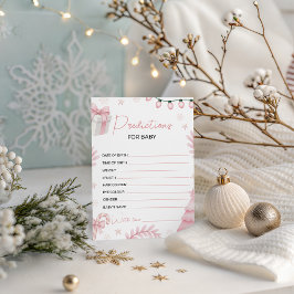 Convites Pink Baby Predictions Card