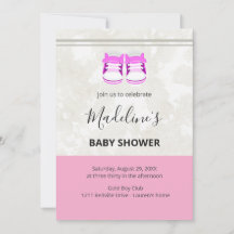 Pink Baby Shower Invitation – Custom Baby Girl