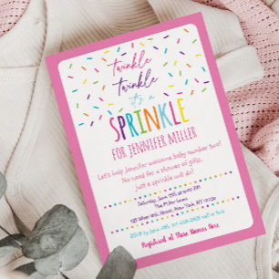 Convites Pink Baby Sprinkle