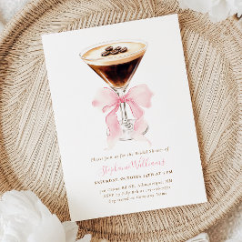 Convites Pink Bow Coffee Bridal Shower