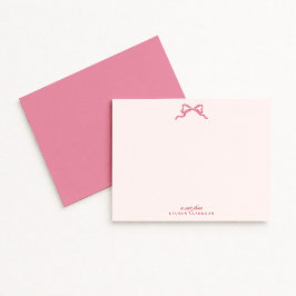 Convites Pink Bow Valentine’s Day Note Card