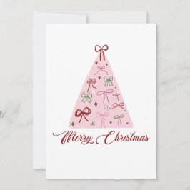 Convites Pink Christmas Tree Card